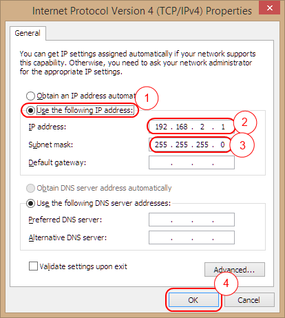 Internet Protocol Version 4 (TCP/IPv4) Properties